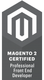 Magento 2 Certified Professional Frontend Developer badge Magento 2 Certified Professional Frontend Developer badge
