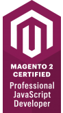 Magento 2 Certified Professional JavaScript Developer badge Magento 2 Certified Professional JavaScript Developer badge